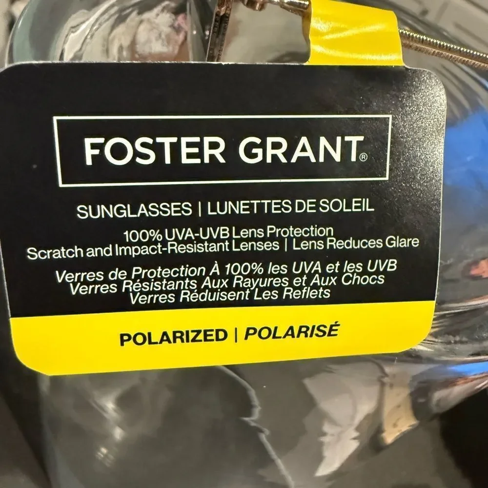 Foster Grant Polarized Round Sunglasses | Gold Metal Frame | NWT